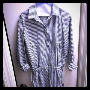 Over the knee dress that cinches at waist